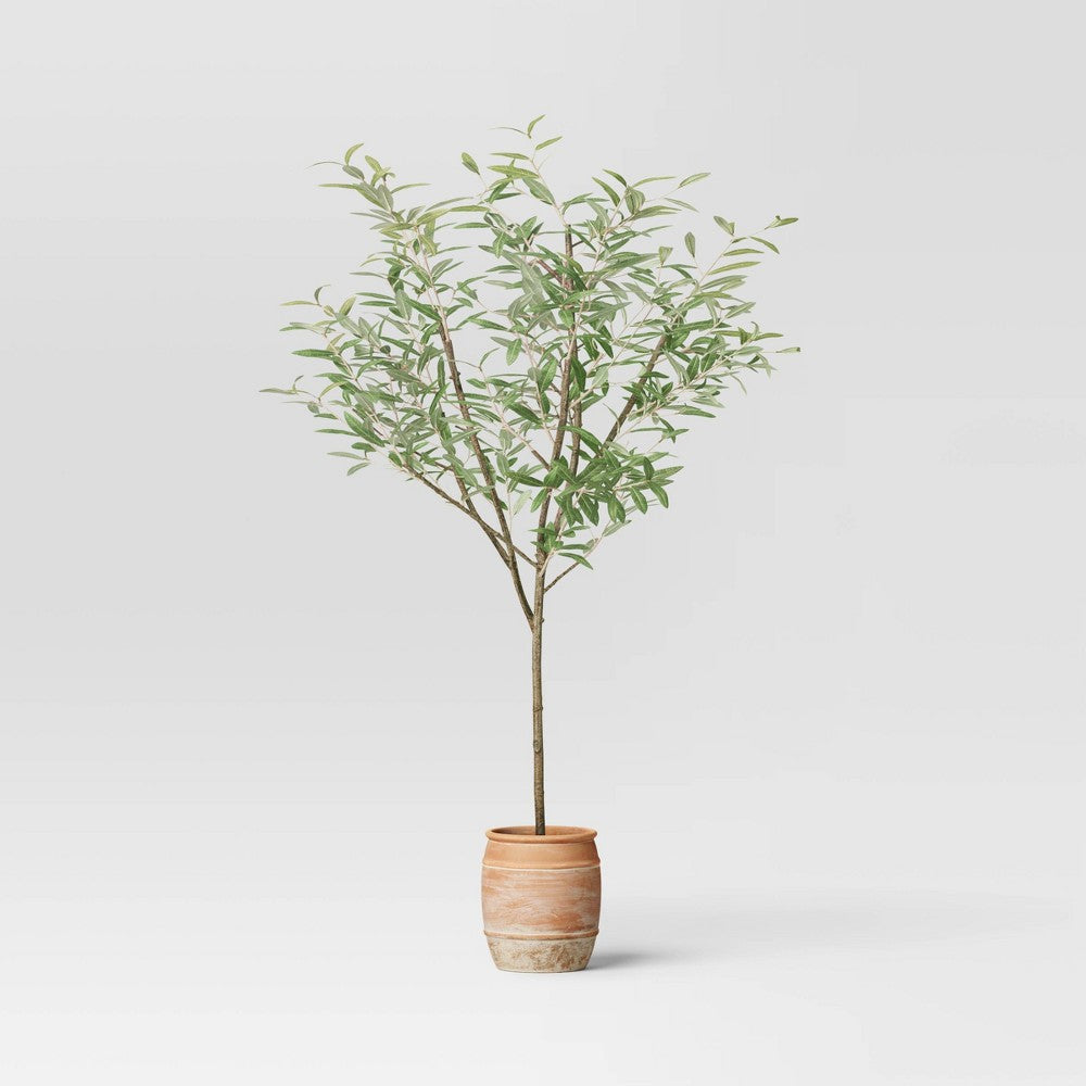 72" Olive Artificial Tree with Cement Pot - Threshold™ Designed with Studio McGee - Bellso